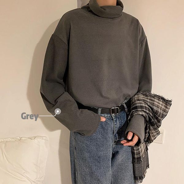 korean long-sleeved tshirt mens plus velvet t shirt men's warmth and fashion casual high-neck t-shirt men streetwear loose t-shirts, White;black
korean long-sleeved tshirt mens plus velvet t shirt men's warmth and fashion casual high-neck t-shirt men streetwear loose t-shirts, White;black