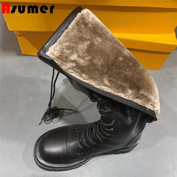 boots asumer size 34-43 thick fur women zipper cross tied knee high bottom fashion botas chunky knight, Black
boots asumer size 34-43 thick fur women zipper cross tied knee high bottom fashion botas chunky knight, Black