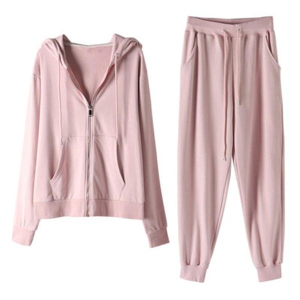 women's tracksuits spring and autumn zipper hooded sweater two piece loose net red sports casual suit leggings, Gray
women's tracksuits spring and autumn zipper hooded sweater two piece loose net red sports casual suit leggings, Gray