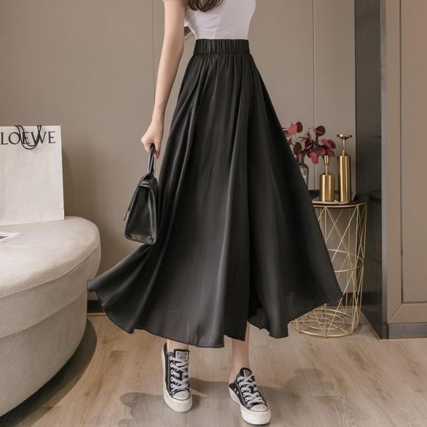 women's pants & capris elastic waist a-line pleated chiffon cropped wide leg culottes casual holiday beach women, Black;white
women's pants & capris elastic waist a-line pleated chiffon cropped wide leg culottes casual holiday beach women, Black;white