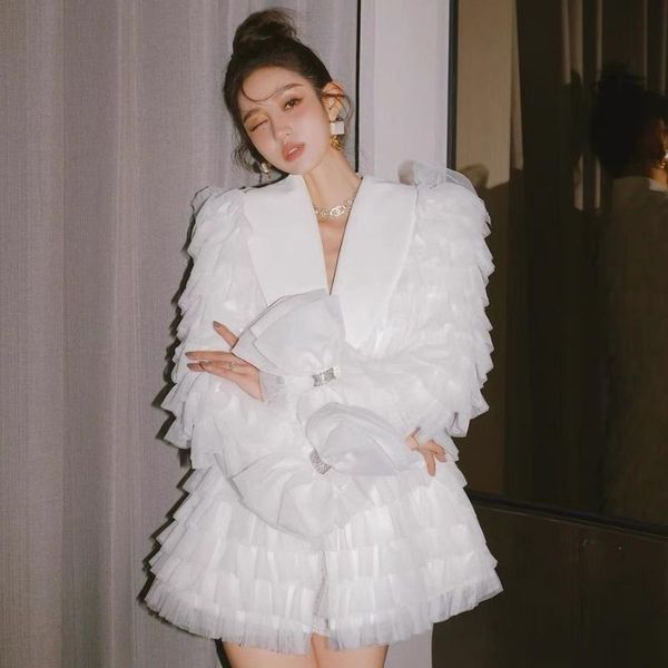 women's jackets white bowknot diamond buckle suits autumn female niche designer duds heavy layers of folded yarn feather fairy coat, Black;brown
women's jackets white bowknot diamond buckle suits autumn female niche designer duds heavy layers of folded yarn feather fairy coat, Black;brown