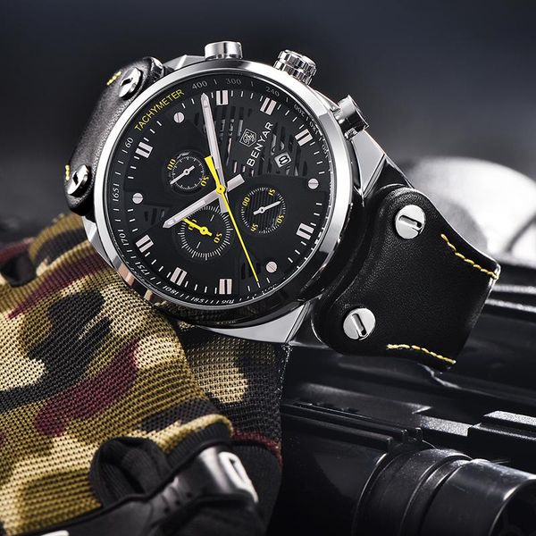 wristwatches fashion men's watches benyar sports wristwatch waterproof leather men chronograph business for 2021, Slivery;brown
wristwatches fashion men's watches benyar sports wristwatch waterproof leather men chronograph business for 2021, Slivery;brown