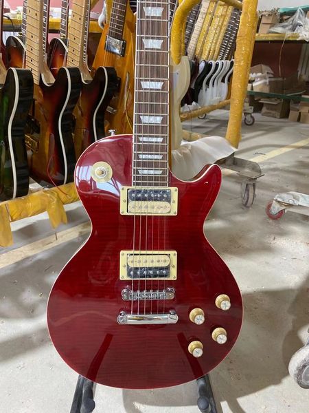 red slash electric guitar tiger maple zebra pickups rosewood fingerboard mahogany body
red slash electric guitar tiger maple zebra pickups rosewood fingerboard mahogany body