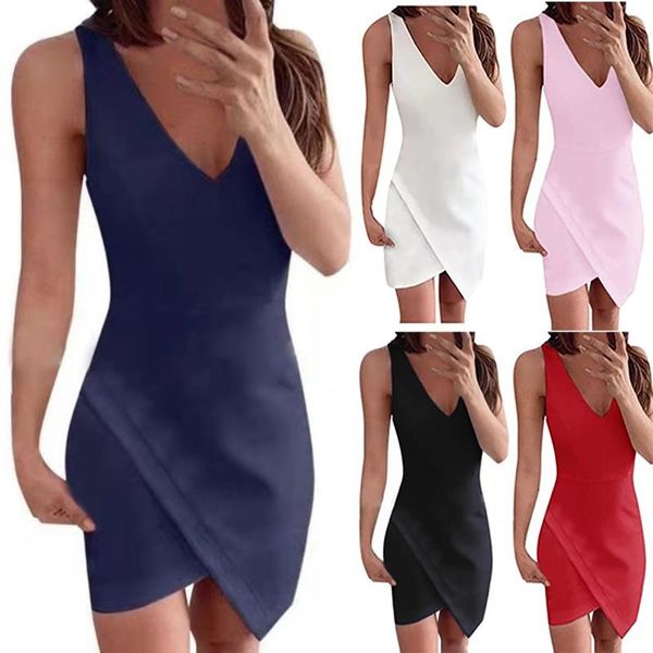 women's swimwear 2021 summer bohemian beach dress irregular hem solid color high waist slim sleeveless v-neck vestidos sundress, White;black
women's swimwear 2021 summer bohemian beach dress irregular hem solid color high waist slim sleeveless v-neck vestidos sundress, White;black