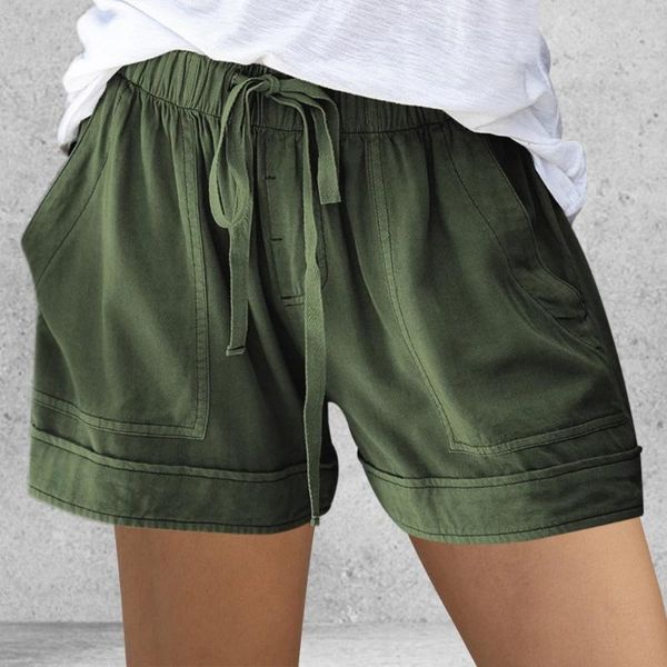 women's shorts women short pants summer loose rope tie 2021 sport casual elastic waist cotton linen pocket beach, White;black
women's shorts women short pants summer loose rope tie 2021 sport casual elastic waist cotton linen pocket beach, White;black