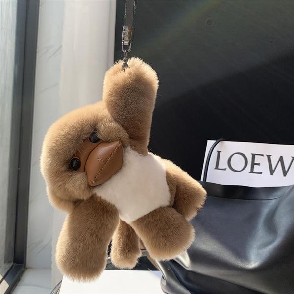 keychains real rex fur plush monkey toy doll trinkets women's bag pendant highend rearview mirror car key rings ornaments cute gift, Silver
keychains real rex fur plush monkey toy doll trinkets women's bag pendant highend rearview mirror car key rings ornaments cute gift, Silver