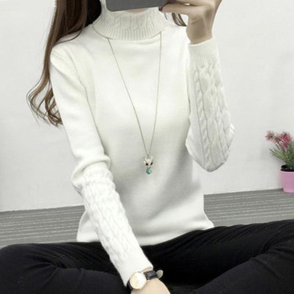 women's sweaters women turtleneck winter sweater long sleeve knitted and pullovers female jumper tricot, White;black
women's sweaters women turtleneck winter sweater long sleeve knitted and pullovers female jumper tricot, White;black