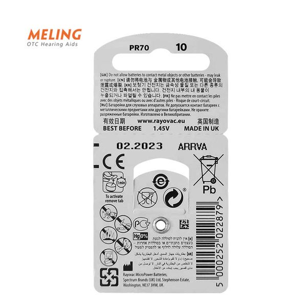 meling rayovac peak 60 x hearing aid batteries a10 10a za10 10 s10 60 pcs zinc air 10/a10scouts
meling rayovac peak 60 x hearing aid batteries a10 10a za10 10 s10 60 pcs zinc air 10/a10scouts