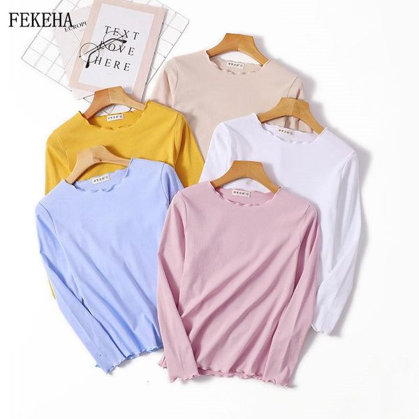 women's t-shirt autumn t shirt womens cotton long sleeve lady korean tee femme slim black tshirt, White
women's t-shirt autumn t shirt womens cotton long sleeve lady korean tee femme slim black tshirt, White