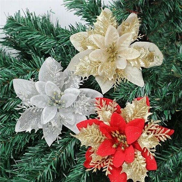 decorative flowers & wreaths 10pcs 13cm glitter artifical christmas tree decorations for home fake xmas ornaments year decor
decorative flowers & wreaths 10pcs 13cm glitter artifical christmas tree decorations for home fake xmas ornaments year decor