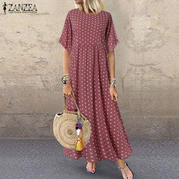 casual dresses 2021 bohemian polka dot print maxi dress women's summer sundress o neck long vestidos female pleated robe femme 0o2, Black;gray
casual dresses 2021 bohemian polka dot print maxi dress women's summer sundress o neck long vestidos female pleated robe femme 0o2, Black;gray