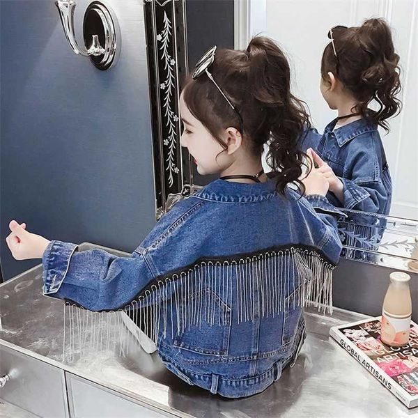 spring autumn kids girls fashion tassel denim jackets long sleeve pocket coat children casual outwear a16 211204, Blue;gray
spring autumn kids girls fashion tassel denim jackets long sleeve pocket coat children casual outwear a16 211204, Blue;gray