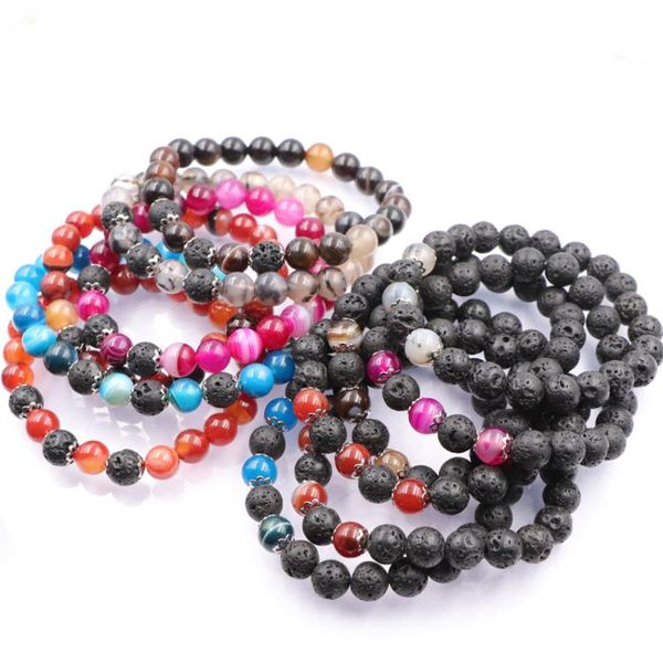 charm bracelets 2pcs/set couples lovers beaded bracelet classic natural stone agates lava for men women friend bangle 7.5" a712, Golden;silver
charm bracelets 2pcs/set couples lovers beaded bracelet classic natural stone agates lava for men women friend bangle 7.5" a712, Golden;silver