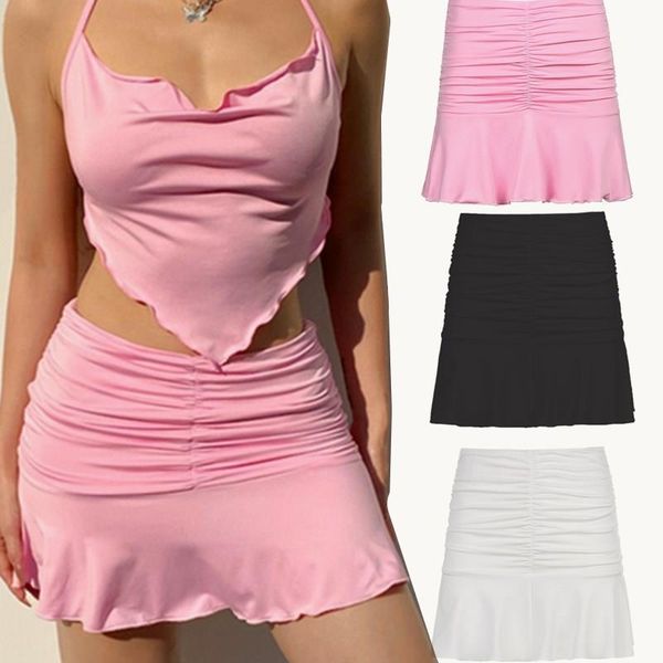 summer 90s mini trendy women skirts y2k beachwear pink preppy style ruched pleated high waist, Black
summer 90s mini trendy women skirts y2k beachwear pink preppy style ruched pleated high waist, Black