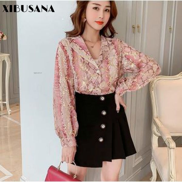 korean version of the autumn shirt python pattern fashion waist slimming chiffon loose v-neck 210423, White
korean version of the autumn shirt python pattern fashion waist slimming chiffon loose v-neck 210423, White