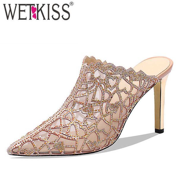 wetkiss thin high heels party slides shoes female mesh crystal slippers women summer mules shoes pointed toe shoes ladies blue 210630, Black
wetkiss thin high heels party slides shoes female mesh crystal slippers women summer mules shoes pointed toe shoes ladies blue 210630, Black