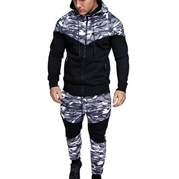 men's tracksuits 50# autumn winter camouflage sweatshirt pants sets sports suit tracksuit fashion outwear men, Gray
men's tracksuits 50# autumn winter camouflage sweatshirt pants sets sports suit tracksuit fashion outwear men, Gray