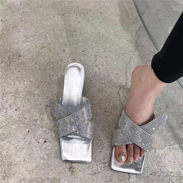 slippers fashion kendall silver bling crystal women summer square toe roman slides high heels party dress shoes woman1 d8t2, Black
slippers fashion kendall silver bling crystal women summer square toe roman slides high heels party dress shoes woman1 d8t2, Black