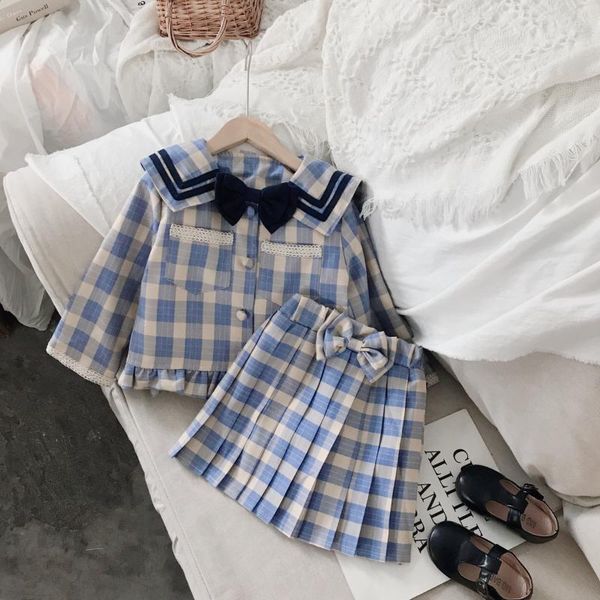 clothing sets japanese preppy spring jk girls clothes set baby kids children plaid bow long sleeve outwear coat+pleated skirt 2pcs suit s119, White
clothing sets japanese preppy spring jk girls clothes set baby kids children plaid bow long sleeve outwear coat+pleated skirt 2pcs suit s119, White