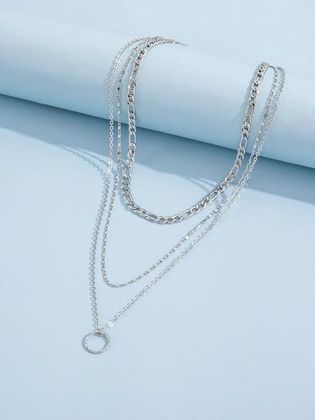 chains stillgirl 2pcs multilayer punk ring pendant necklace for women geometric hip hop emo cuba chain couple male gift fashion jewelry, Silver
chains stillgirl 2pcs multilayer punk ring pendant necklace for women geometric hip hop emo cuba chain couple male gift fashion jewelry, Silver