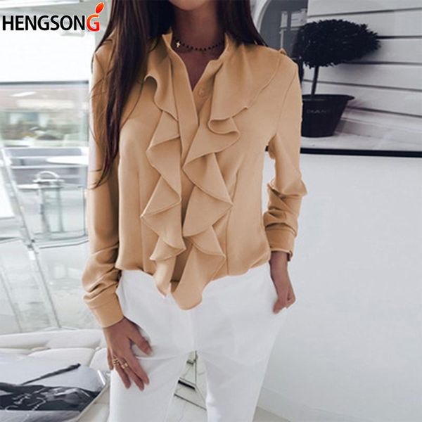 women's t-shirt spring autumn elegant ruffles blouses shirt women fashion ol style long sleeve blusas femininas, White
women's t-shirt spring autumn elegant ruffles blouses shirt women fashion ol style long sleeve blusas femininas, White
