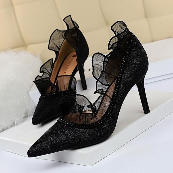 dress shoes european and american style banquet was thin with high heels shallow mouth pointed side hollow rhinestone lace wom, Black
dress shoes european and american style banquet was thin with high heels shallow mouth pointed side hollow rhinestone lace wom, Black
