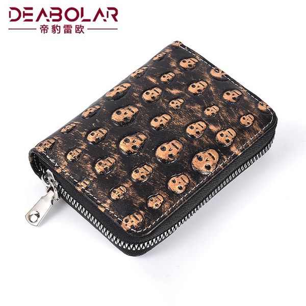 card holders men's organ holder rock personality short pu men wallet zipper small coin purse id case tarjetero hombre, Brown;gray
card holders men's organ holder rock personality short pu men wallet zipper small coin purse id case tarjetero hombre, Brown;gray