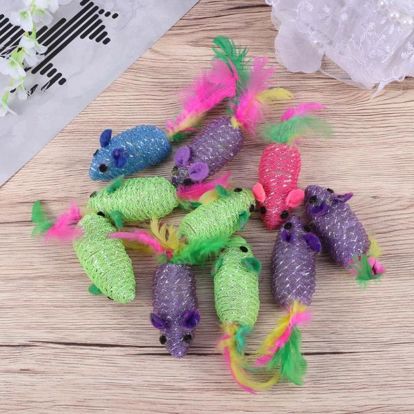 10pcs cat color tail lifelike little random funny pet supplies toys 
10pcs cat color tail lifelike little random funny pet supplies toys