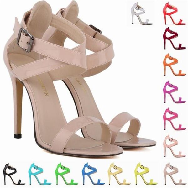 sandalias women's sandals ladies pumps fashion round toe pu 11cm thin high heels buckle strap sandal for women shoes size 35-42, Black
sandalias women's sandals ladies pumps fashion round toe pu 11cm thin high heels buckle strap sandal for women shoes size 35-42, Black