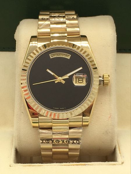 fashion mens automatic movement watch full stainless steel 2813 day date men mechanical watches men's wristwatch diamond bezel daydate, Slivery;brown
fashion mens automatic movement watch full stainless steel 2813 day date men mechanical watches men's wristwatch diamond bezel daydate, Slivery;brown