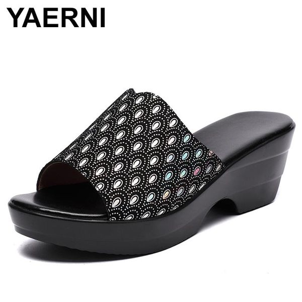 slippers yaerni women slipper 2021 ladies summer shoes wedges heels fashion bling geuine leather, Black
slippers yaerni women slipper 2021 ladies summer shoes wedges heels fashion bling geuine leather, Black