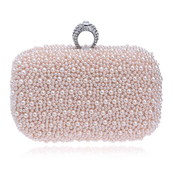 imitation pearl diamond ring dinner bag / evening lady's hand bag 
imitation pearl diamond ring dinner bag / evening lady's hand bag