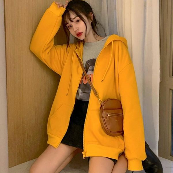 women's hoodies & sweatshirts women hooded autumn winter solid color long sleeve female oversized jacket, Black
women's hoodies & sweatshirts women hooded autumn winter solid color long sleeve female oversized jacket, Black