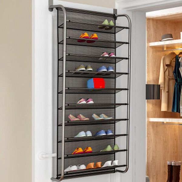 over door hanging shoe rack shoes organizer wall mounted shelf multi-layer household clothing & wardrobe storage
over door hanging shoe rack shoes organizer wall mounted shelf multi-layer household clothing & wardrobe storage