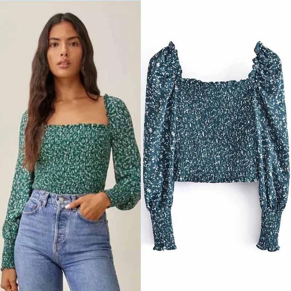 women's blouses & shirts arrival spring autumn long sleeve slash neck casual floral print elastic bust ladies blouse, White
women's blouses & shirts arrival spring autumn long sleeve slash neck casual floral print elastic bust ladies blouse, White