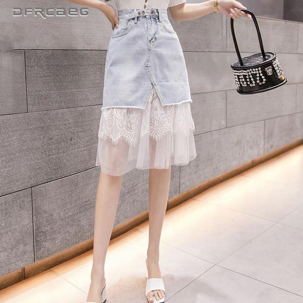 skirts patchwork tulle mesh knee length jeans woman 2021 summer casual high waist elegant streetwear denim midi skirt femme saia, Black
skirts patchwork tulle mesh knee length jeans woman 2021 summer casual high waist elegant streetwear denim midi skirt femme saia, Black