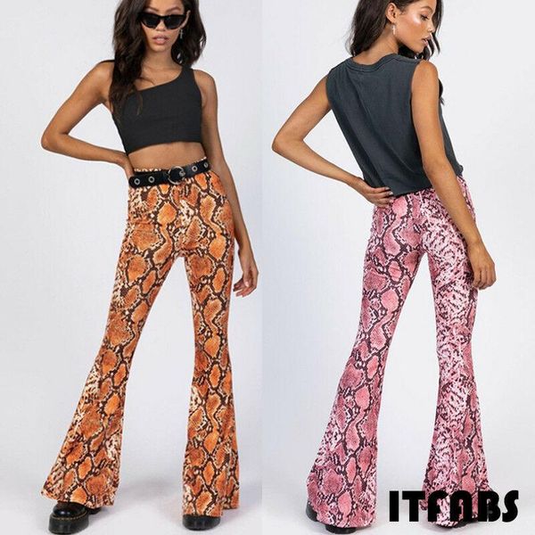 women's leopard print flare snakeskin bell bottom stretch high waist leg long pants culotte palazzo casual trousers & capris, Black;white
women's leopard print flare snakeskin bell bottom stretch high waist leg long pants culotte palazzo casual trousers & capris, Black;white