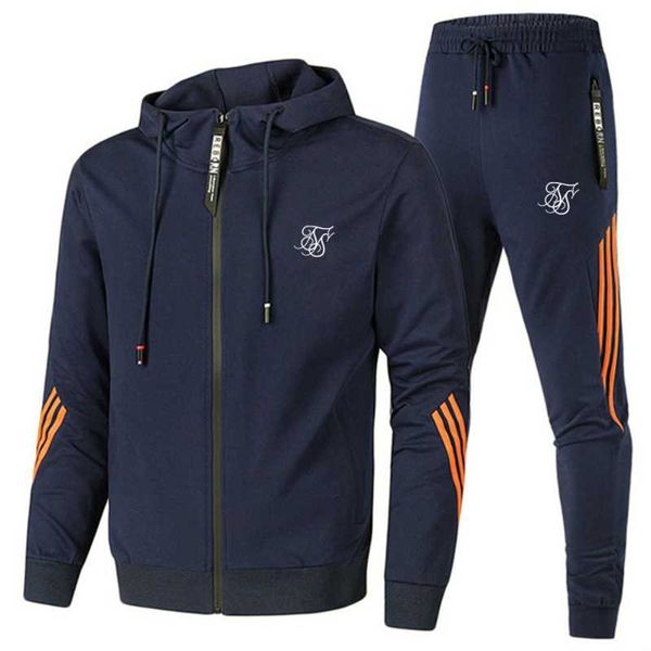men's tracksuits 2021sik autumn winter siksilk letter printing hoodie suit casual trendy cardigan two piece, Gray
men's tracksuits 2021sik autumn winter siksilk letter printing hoodie suit casual trendy cardigan two piece, Gray