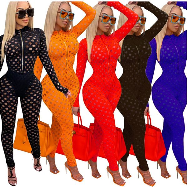 women jumpsuits onesies autumn and winter womens fashion hollow perspective slim fit rompers, Black;white
women jumpsuits onesies autumn and winter womens fashion hollow perspective slim fit rompers, Black;white