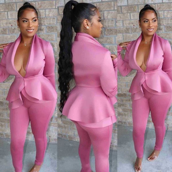 Elegand 2 Piece Set Office Womenpant Tracksuit Long Sleeve Ruffles Blazers Pencil Pants Suit Female Fall Autumn Clothes, White
Elegand 2 Piece Set Office Womenpant Tracksuit Long Sleeve Ruffles Blazers Pencil Pants Suit Female Fall Autumn Clothes, White
