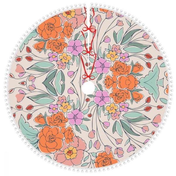 christmas decorations begonias repeat pattern tree skirt with pom trim holiday party
christmas decorations begonias repeat pattern tree skirt with pom trim holiday party