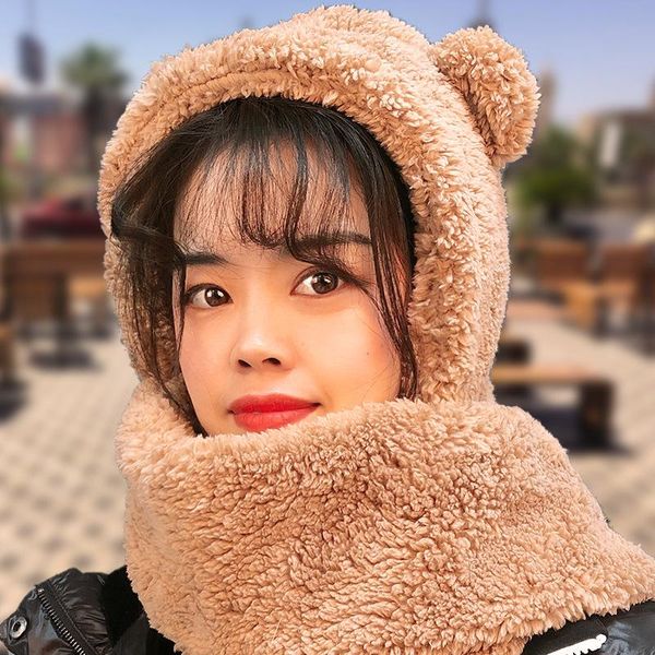 beanie/skull caps winter cashmere thickened cute bear ear hat with versatile neckline and warm scarf integrated keep hats, Blue;gray
beanie/skull caps winter cashmere thickened cute bear ear hat with versatile neckline and warm scarf integrated keep hats, Blue;gray