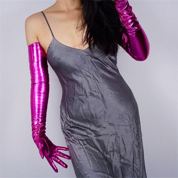 five fingers gloves 2021 patent leather extra long 70cm style emulation elastic mirror bright rose red female pu66, Blue;gray
five fingers gloves 2021 patent leather extra long 70cm style emulation elastic mirror bright rose red female pu66, Blue;gray