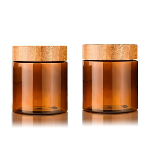 pet cream bottle bamboo lid empty clear amber plastic jar cosmetic packaging refillable container 10pieces/lot storage bottles & jars
pet cream bottle bamboo lid empty clear amber plastic jar cosmetic packaging refillable container 10pieces/lot storage bottles & jars
