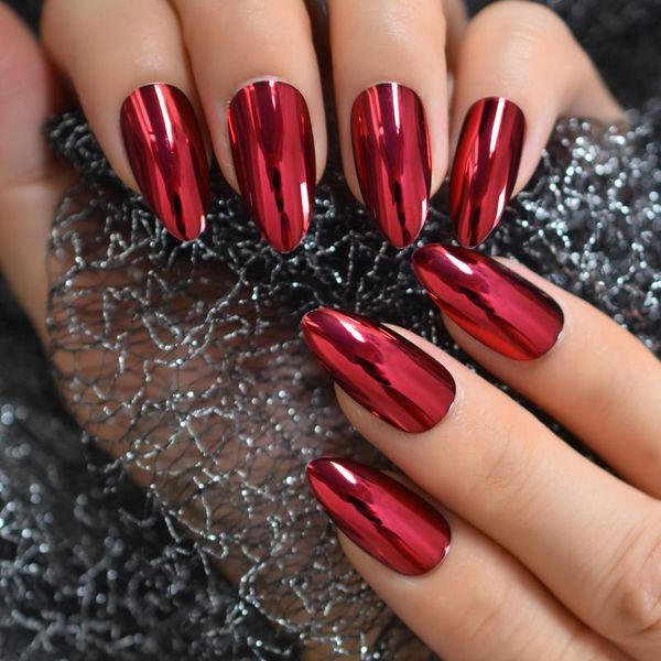 false nails short medium stiletto metallic press on almond burgundy mirror glossy fake set full cover pure color nail tips, Red;gold
false nails short medium stiletto metallic press on almond burgundy mirror glossy fake set full cover pure color nail tips, Red;gold