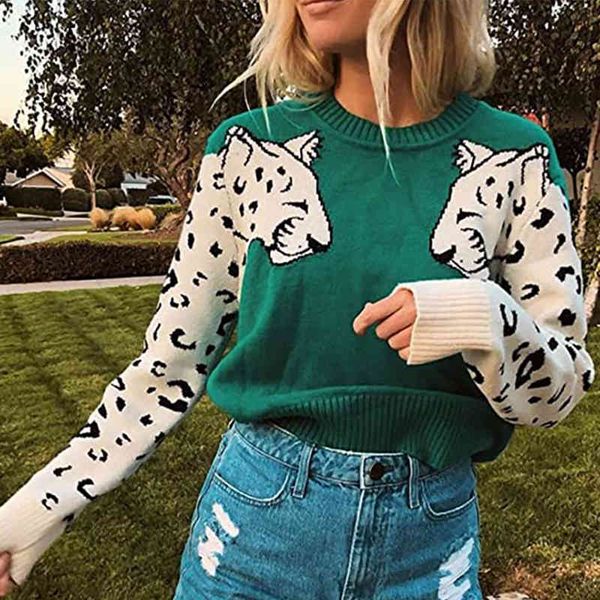 paris girl autumn winter ladies leopard printed sweater women animal print patchwork o-neck long sleeve pullover loose sweaters 210524, White;black
paris girl autumn winter ladies leopard printed sweater women animal print patchwork o-neck long sleeve pullover loose sweaters 210524, White;black