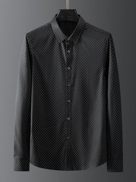 men's casual shirts spring male luxury polka dot printed long sleeve mens dress fashion slim fit business man 4xl, White;black
men's casual shirts spring male luxury polka dot printed long sleeve mens dress fashion slim fit business man 4xl, White;black