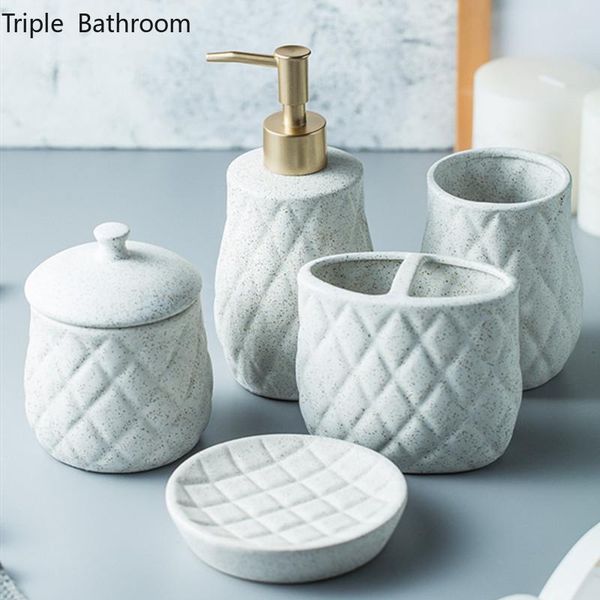bath accessory set nordic bathroom kit ceramics home liquid soap dispenser toothbrush holder tooth mug dish cotton swab box five piece
bath accessory set nordic bathroom kit ceramics home liquid soap dispenser toothbrush holder tooth mug dish cotton swab box five piece