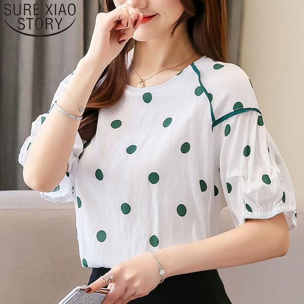 summer fashion chiffon blouses short sleeve o-neck casual dot elegant women clothing office lady 5520 50 210415, White
summer fashion chiffon blouses short sleeve o-neck casual dot elegant women clothing office lady 5520 50 210415, White