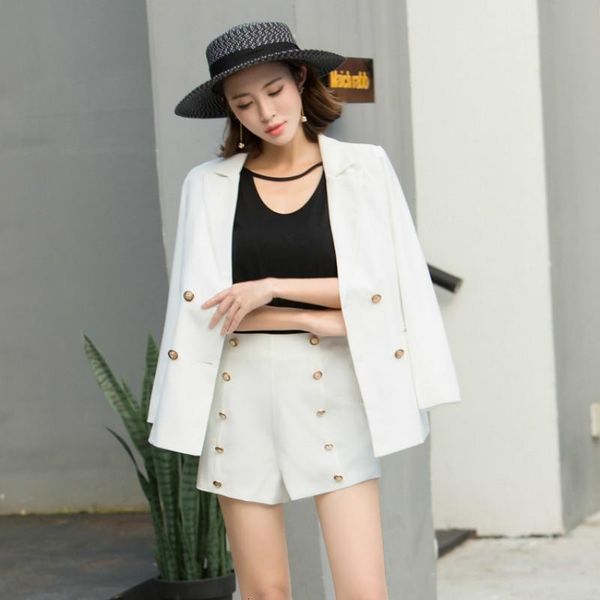 women's tracksuits set female summer style temperament small suit jacket + casual loose shorts elegant fashion two-piece tcf2, Gray
women's tracksuits set female summer style temperament small suit jacket + casual loose shorts elegant fashion two-piece tcf2, Gray